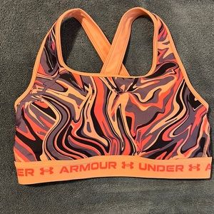 Under Armour Women's Crossback Print Mid Sports Bra